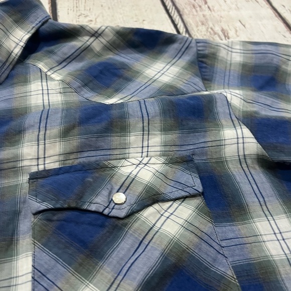 Western Plains Rockabilly Cowboy Pearl Snap Long Sleeve Shirt - Picture 2 of 5